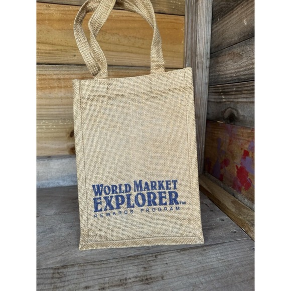 Four Bottles Burlap Bag Jute Wine Gift Bag‎ Bag World Market Explorer - Picture 1 of 8